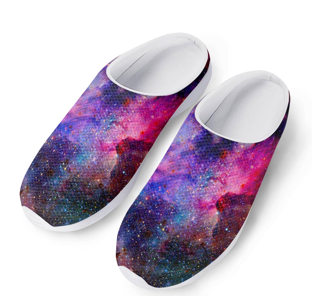 Colorful Nebula Galaxy Space Print Mesh Casual Shoes
