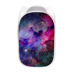 Colorful Nebula Galaxy Space Print Mesh Laundry Hamper