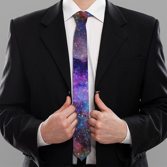 Colorful Nebula Galaxy Space Print Necktie