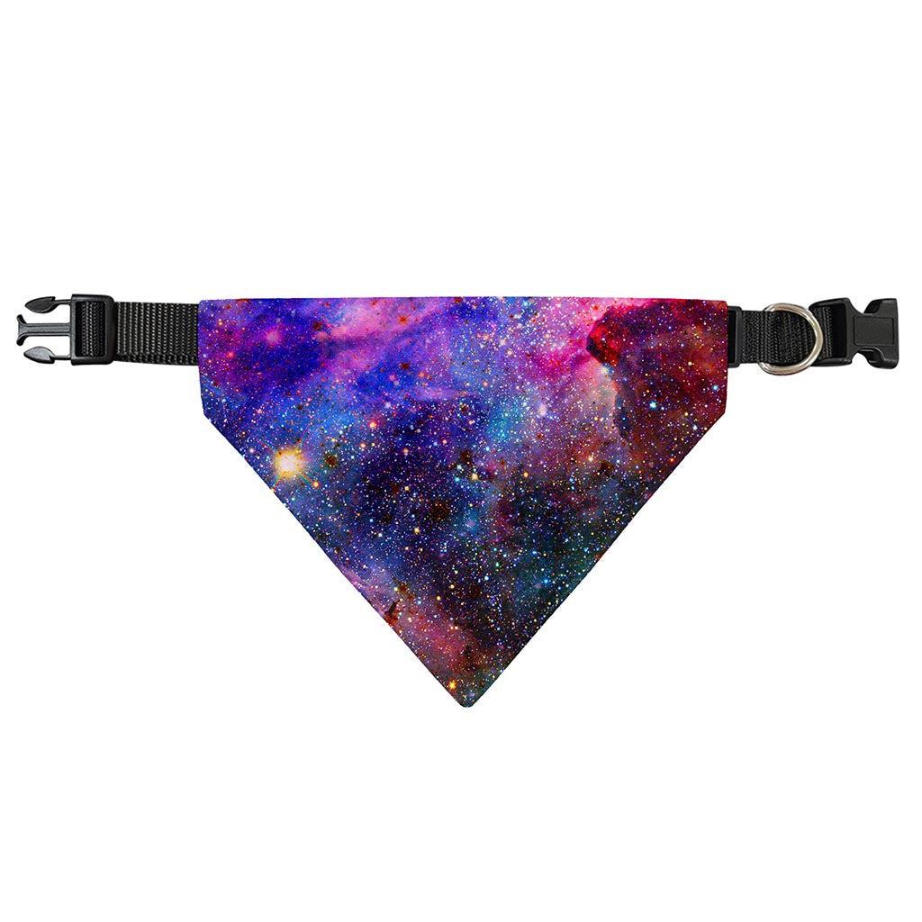 Colorful Nebula Galaxy Space Print Over The Collar Dog Bandana