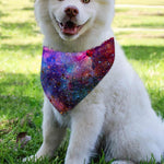 Colorful Nebula Galaxy Space Print Over The Collar Dog Bandana