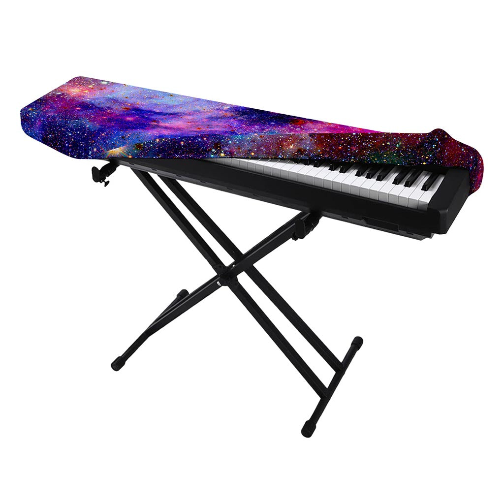 Colorful Nebula Galaxy Space Print Piano Keyboard Cover