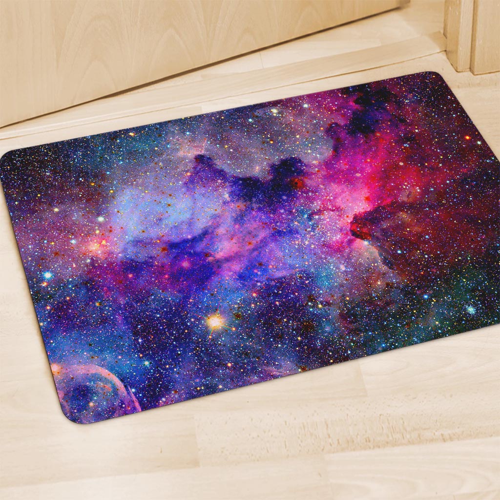 Colorful Nebula Galaxy Space Print Polyester Doormat