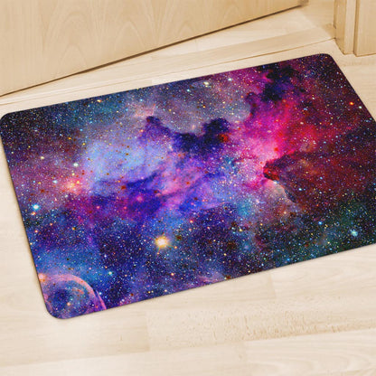Colorful Nebula Galaxy Space Print Polyester Doormat