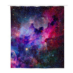 Colorful Nebula Galaxy Space Print Polyester Shower Curtain