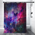 Colorful Nebula Galaxy Space Print Premium Shower Curtain