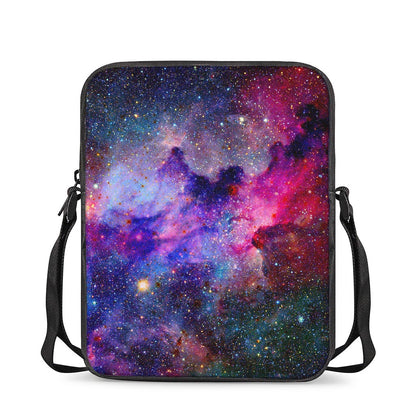Colorful Nebula Galaxy Space Print Rectangular Crossbody Bag