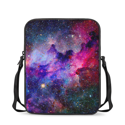 Colorful Nebula Galaxy Space Print Rectangular Crossbody Bag