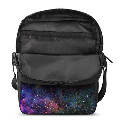 Colorful Nebula Galaxy Space Print Rectangular Crossbody Bag