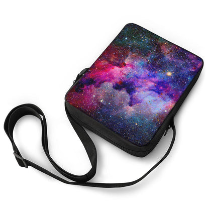 Colorful Nebula Galaxy Space Print Rectangular Crossbody Bag