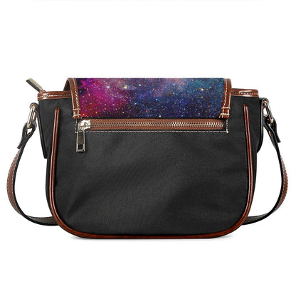Colorful Nebula Galaxy Space Print Saddle Bag