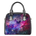 Colorful Nebula Galaxy Space Print Shoulder Handbag
