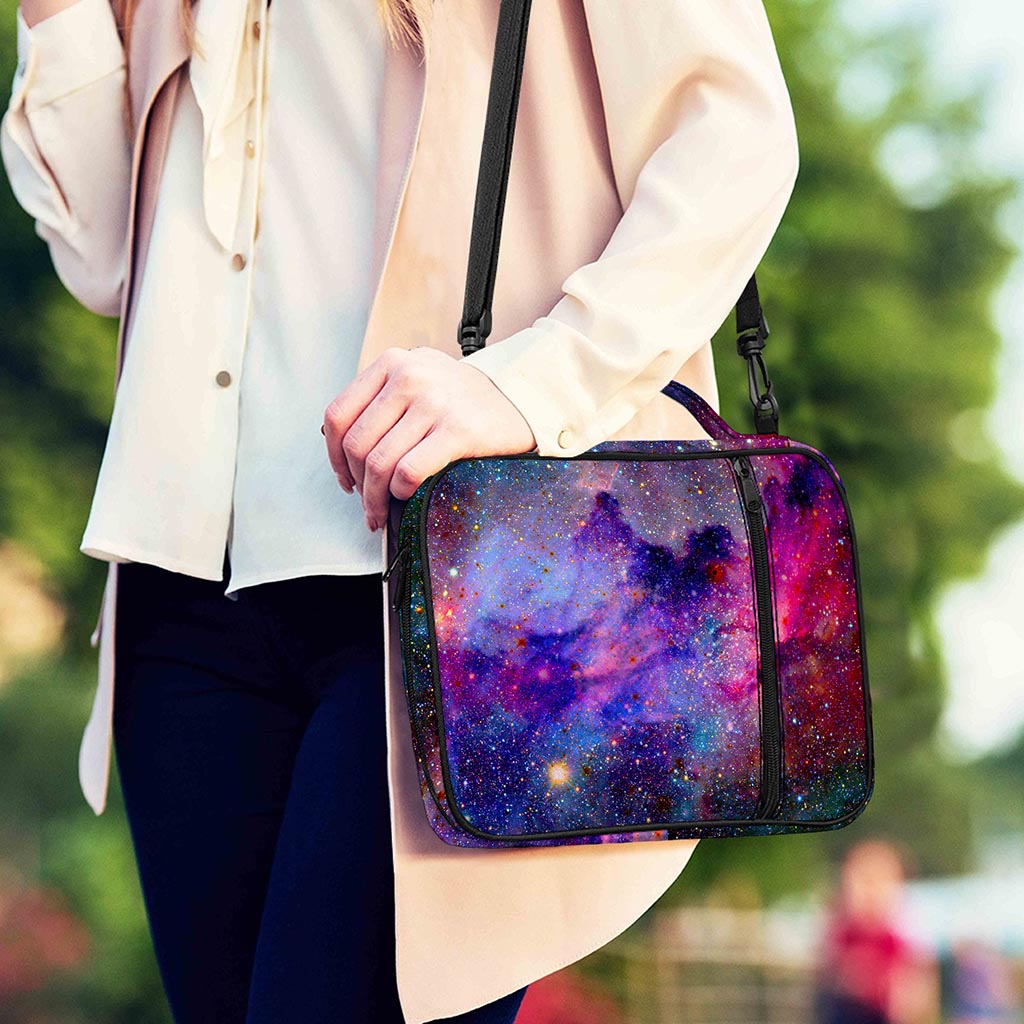 Colorful Nebula Galaxy Space Print Shoulder Strap Bible Bag