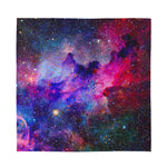 Colorful Nebula Galaxy Space Print Silk Bandana