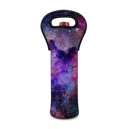 Colorful Nebula Galaxy Space Print Single Neoprene Wine Tote