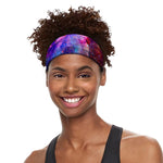Colorful Nebula Galaxy Space Print Sports Headband
