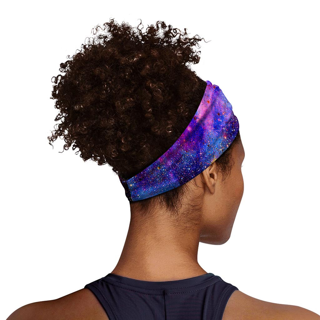 Colorful Nebula Galaxy Space Print Sports Headband