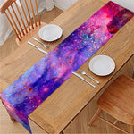 Colorful Nebula Galaxy Space Print Table Runner