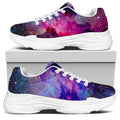 Colorful Nebula Galaxy Space Print White Chunky Shoes