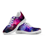 Colorful Nebula Galaxy Space Print White Running Shoes