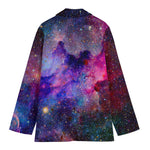 Colorful Nebula Galaxy Space Print Women's Blazer
