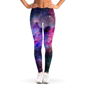 Colorful Nebula Galaxy Space Print Women's Leggings