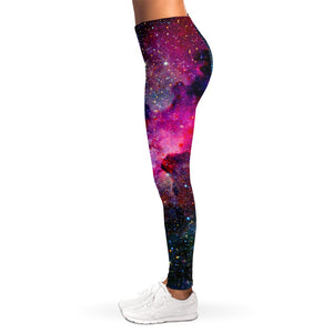 Colorful Nebula Galaxy Space Print Women's Leggings