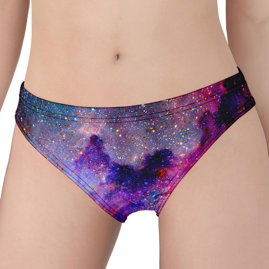 Colorful Nebula Galaxy Space Print Women's Panties