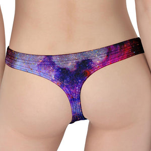 Colorful Nebula Galaxy Space Print Women's Thong