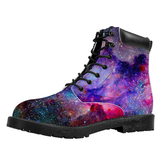 Colorful Nebula Galaxy Space Print Work Boots
