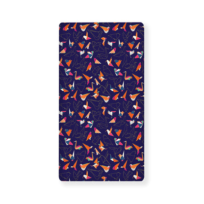 Colorful Origami Bird Pattern Print Baby Crib Sheet