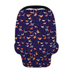 Colorful Origami Bird Pattern Print Baby Seat Cover