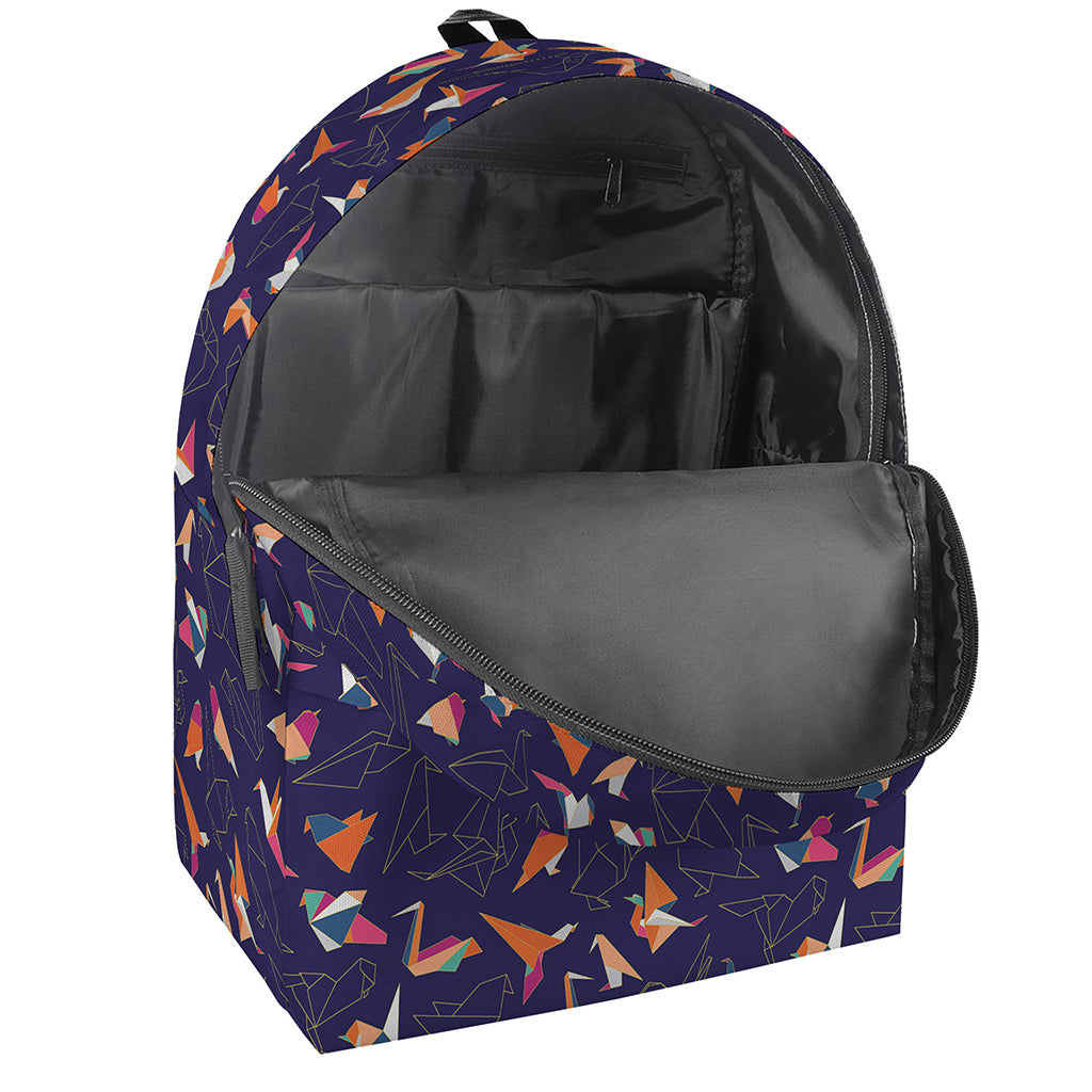 Colorful Origami Bird Pattern Print Backpack