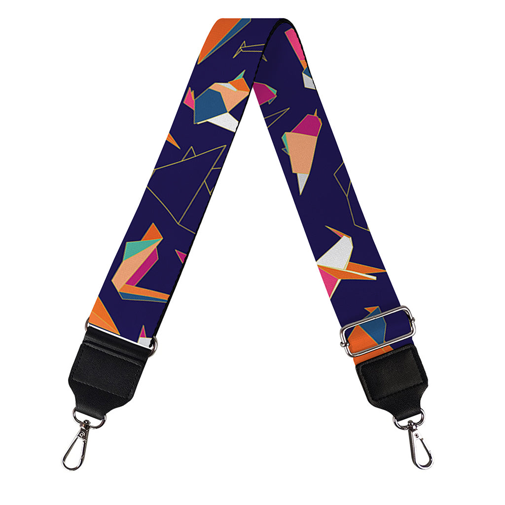 Colorful Origami Bird Pattern Print Bag Strap