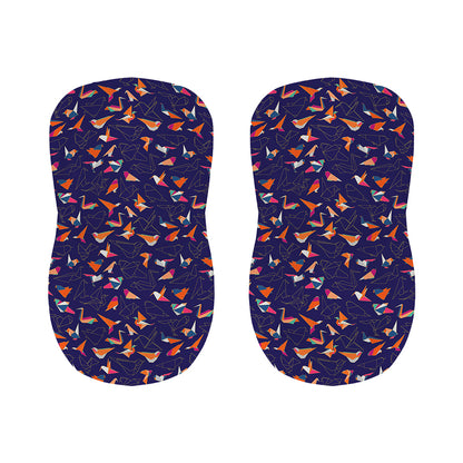 Colorful Origami Bird Pattern Print Bar Stool Covers
