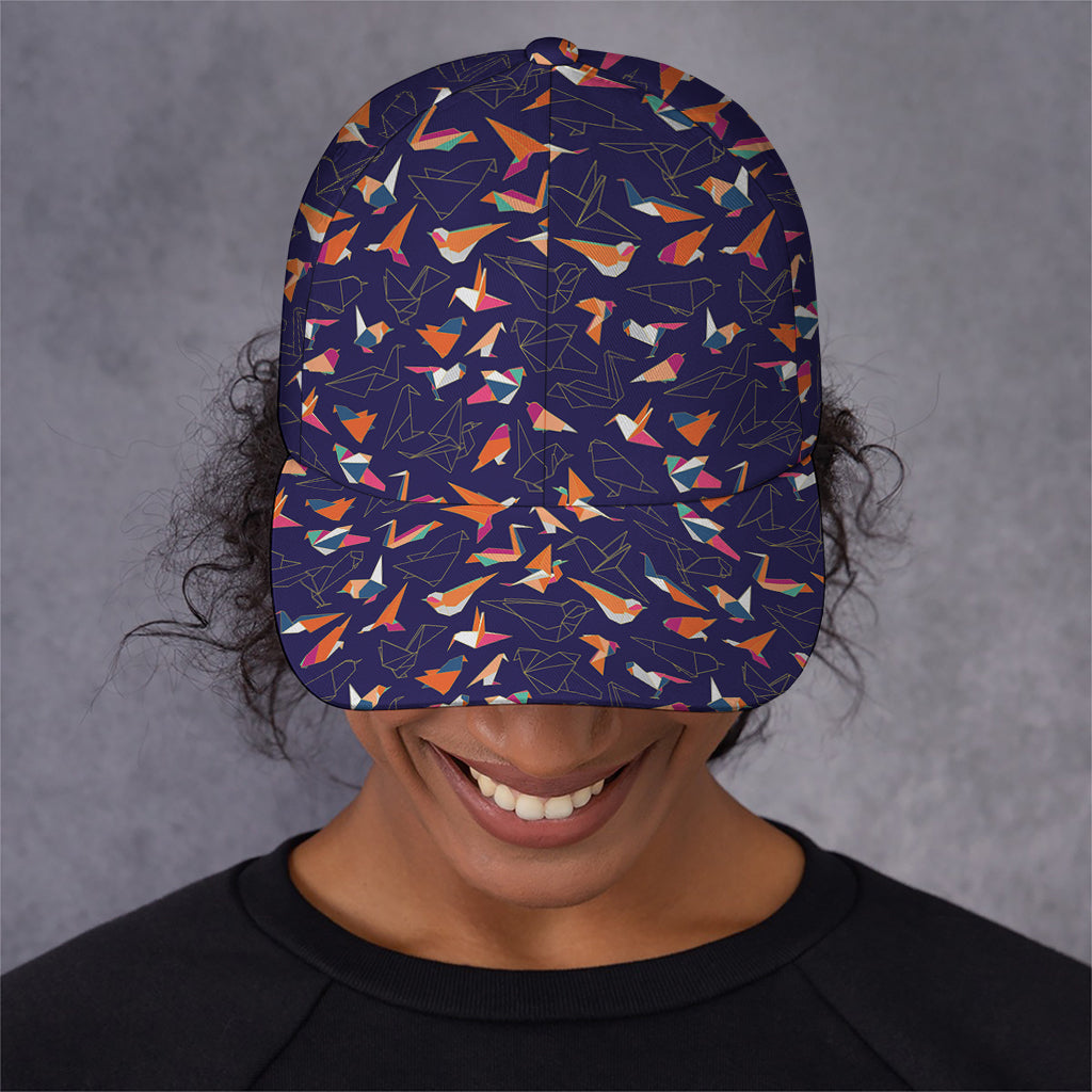 Colorful Origami Bird Pattern Print Baseball Cap