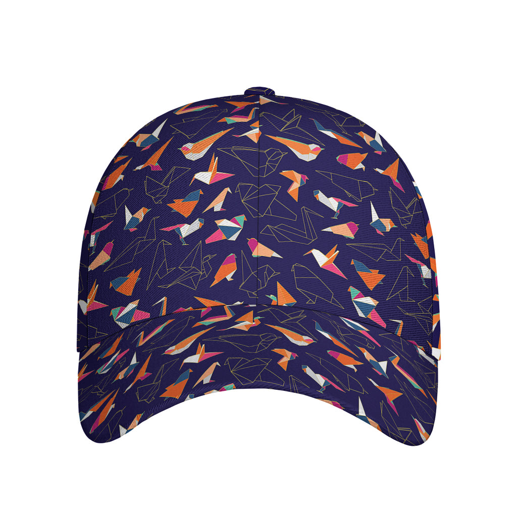 Colorful Origami Bird Pattern Print Baseball Cap