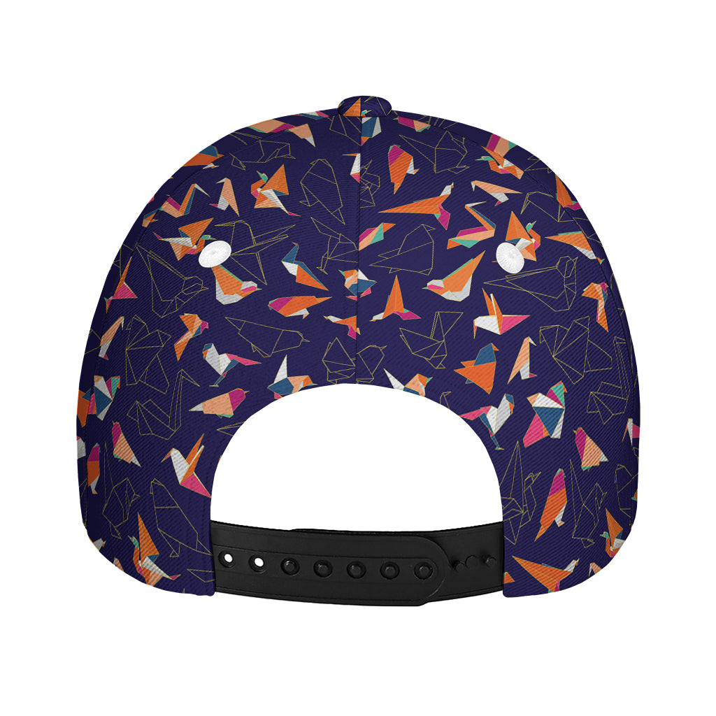 Colorful Origami Bird Pattern Print Baseball Cap