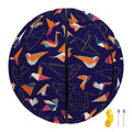 Colorful Origami Bird Pattern Print Basketball
