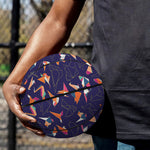 Colorful Origami Bird Pattern Print Basketball