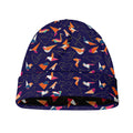 Colorful Origami Bird Pattern Print Beanie