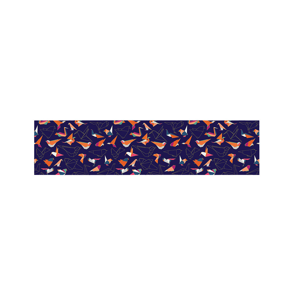Colorful Origami Bird Pattern Print Bed Runner