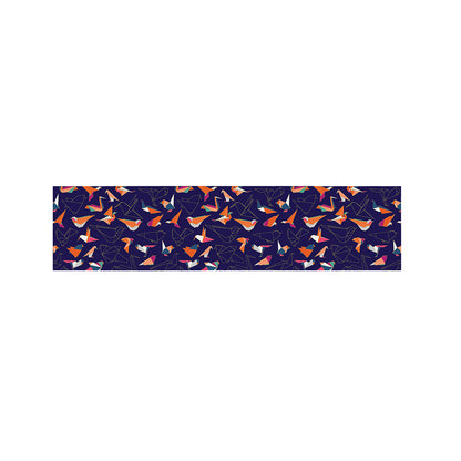 Colorful Origami Bird Pattern Print Bed Runner