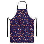 Colorful Origami Bird Pattern Print Bib Apron With Pocket