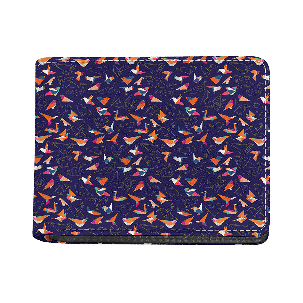 Colorful Origami Bird Pattern Print Bifold Wallet