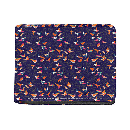 Colorful Origami Bird Pattern Print Bifold Wallet