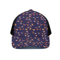 Colorful Origami Bird Pattern Print Black Mesh Trucker Hat