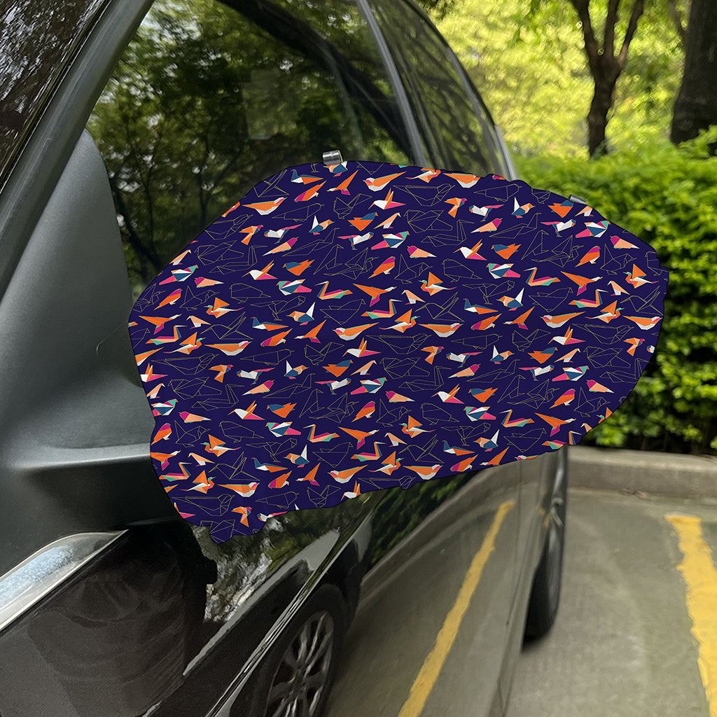 Colorful Origami Bird Pattern Print Car Side Mirror Covers
