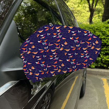 Colorful Origami Bird Pattern Print Car Side Mirror Covers