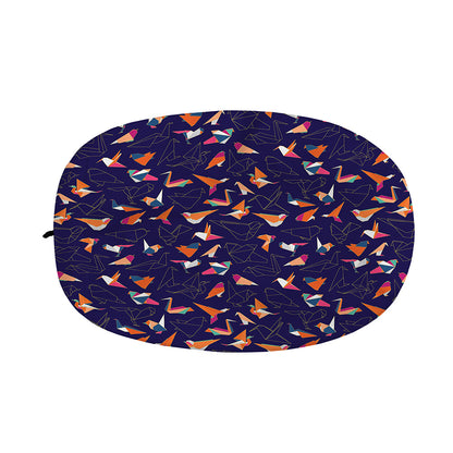 Colorful Origami Bird Pattern Print Car Side Mirror Covers